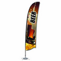 18FT Single Sided Feather Flag With Cross Stand - Large